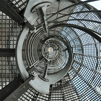 illustration - vue d'une structure métal arrondie